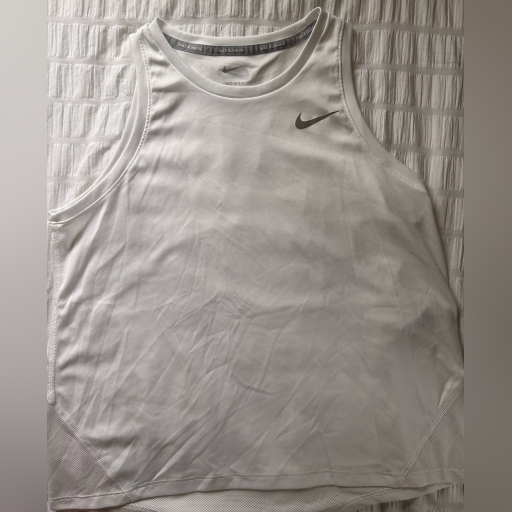 Nike Running Dri-FIT White Sleeveless Shirt